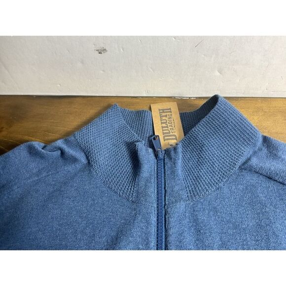Duluth Trading Co Men's Blue Yonder Full Zip Mock Sweater Large - Picture 2 of 14